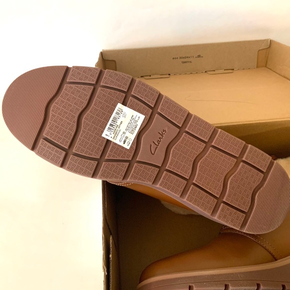 Clarks Andie Go Fur Lace-Up Brown Leather Ankle Boots Casual Winter Booties 9 - Picture 11 of 11